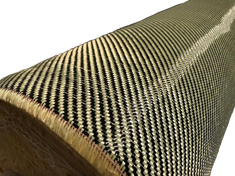 KARBXON 12 in - Carbon Fiber Aramid Fabric - Yellow - 3K - 240g/meter - Twill Weave Rolled 12” Wide Hemmed Fabric for Repair, Drones, RC & DIY Projects - Image 5